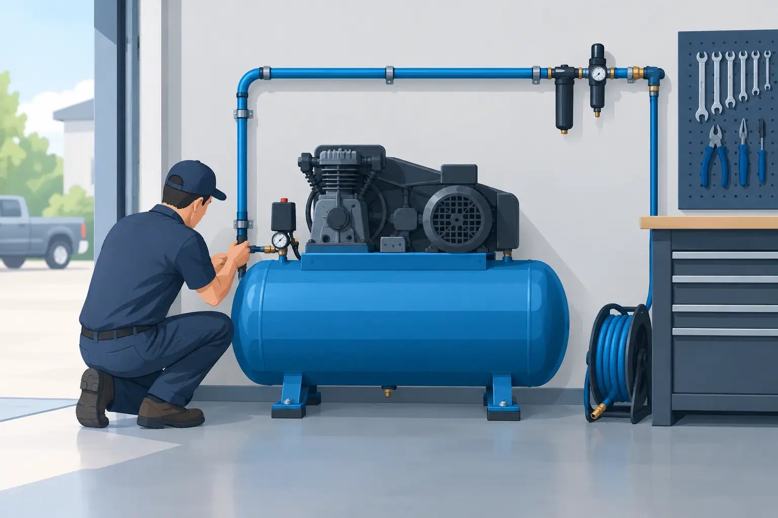 How to Install Air Compressor Systems in Your Shop