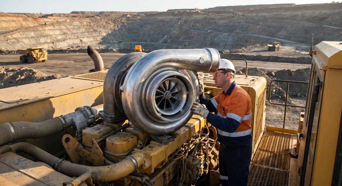 Turbochargers for mining haul truck engines