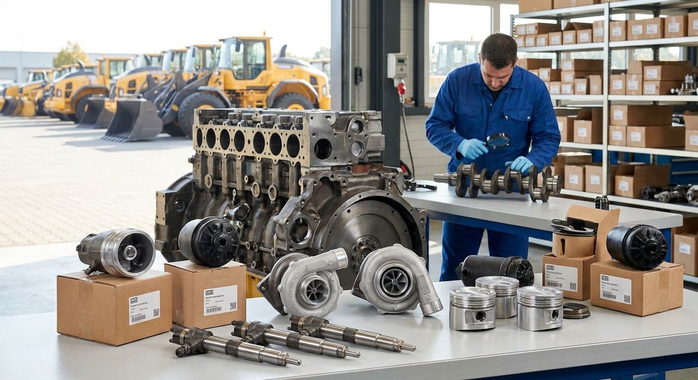 Diesel engine parts for heavy equipment dealership trade-ins
