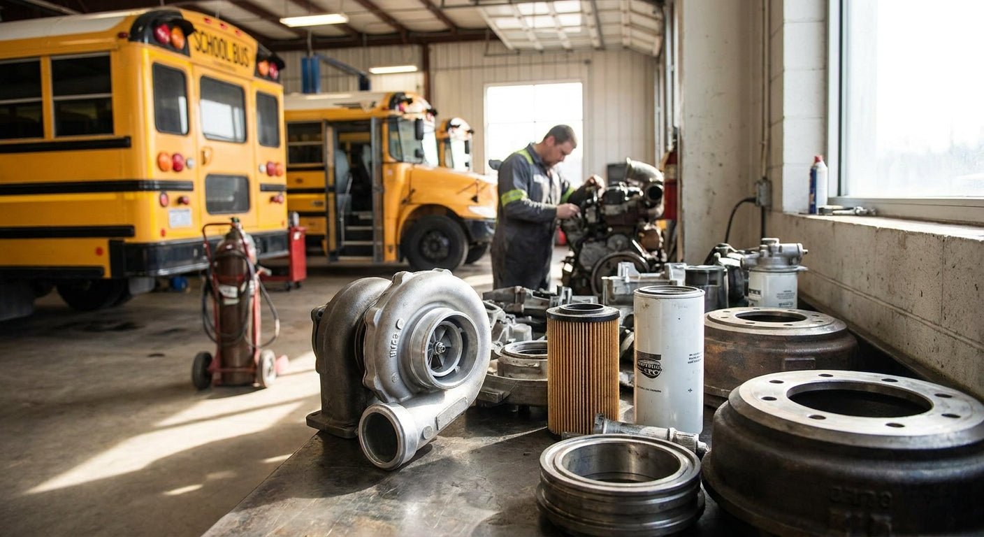 Diesel Truck Parts for School Bus Fleets: 2026 Buying Guide - Nationwide Diesel Engine Sales