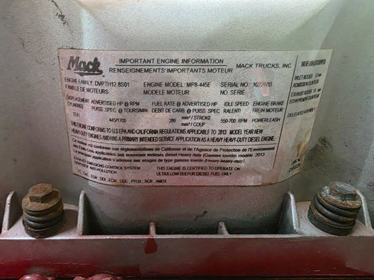 2013 MACK MP8 445 ENGINE ASSEMBLY