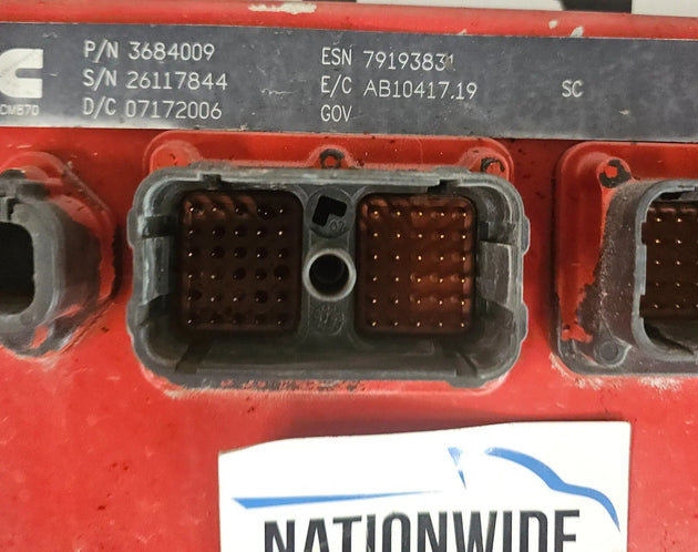 CUMMINS ISX ECM, ECU, CPL 8520  ENGINE  PART#3684009 CM870